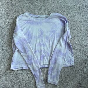 Purple Tie-Dye Long Sleeve Top